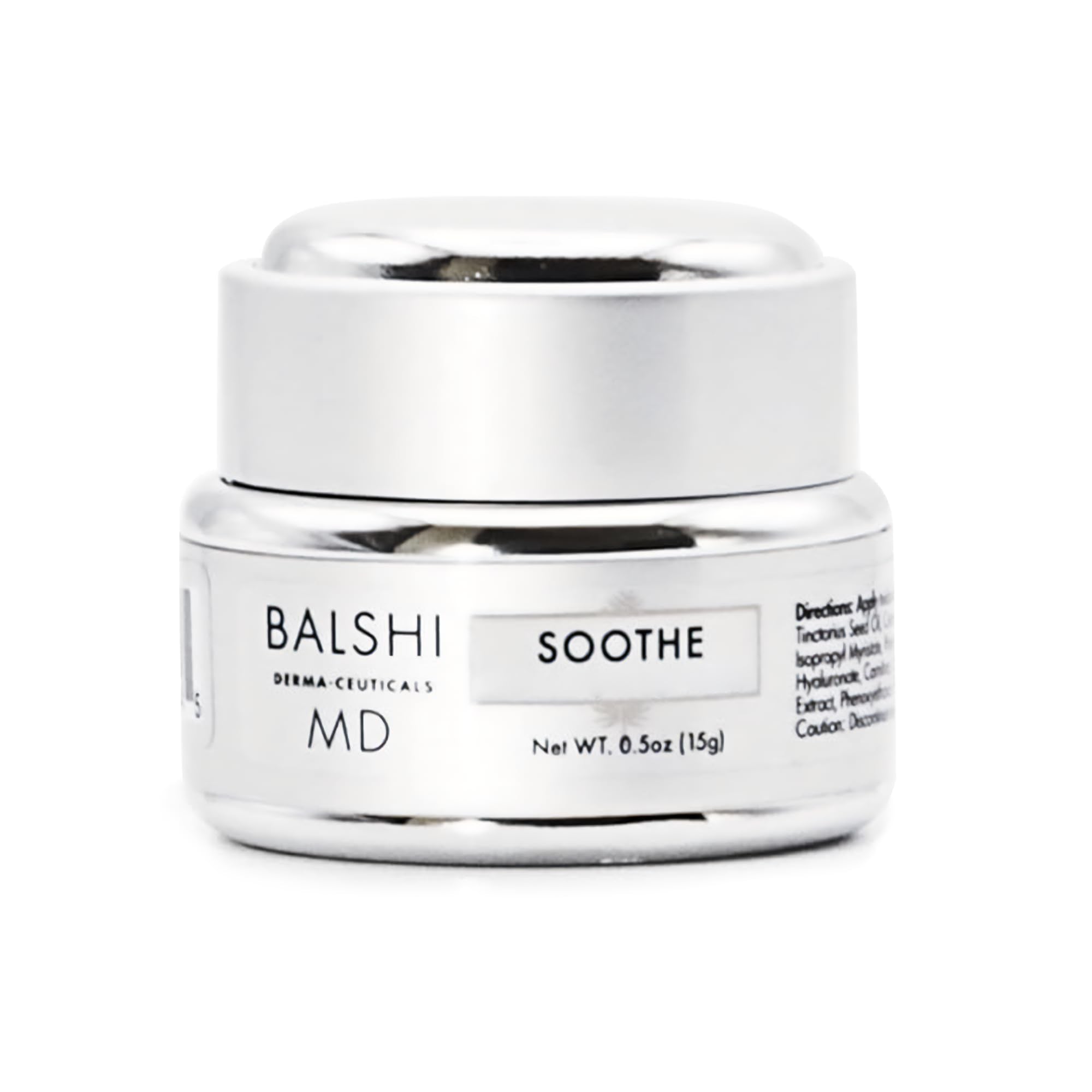 Balshi Soothe Eye Cream texture close-up showing smooth, fast-absorbing formula for under-eye skin.