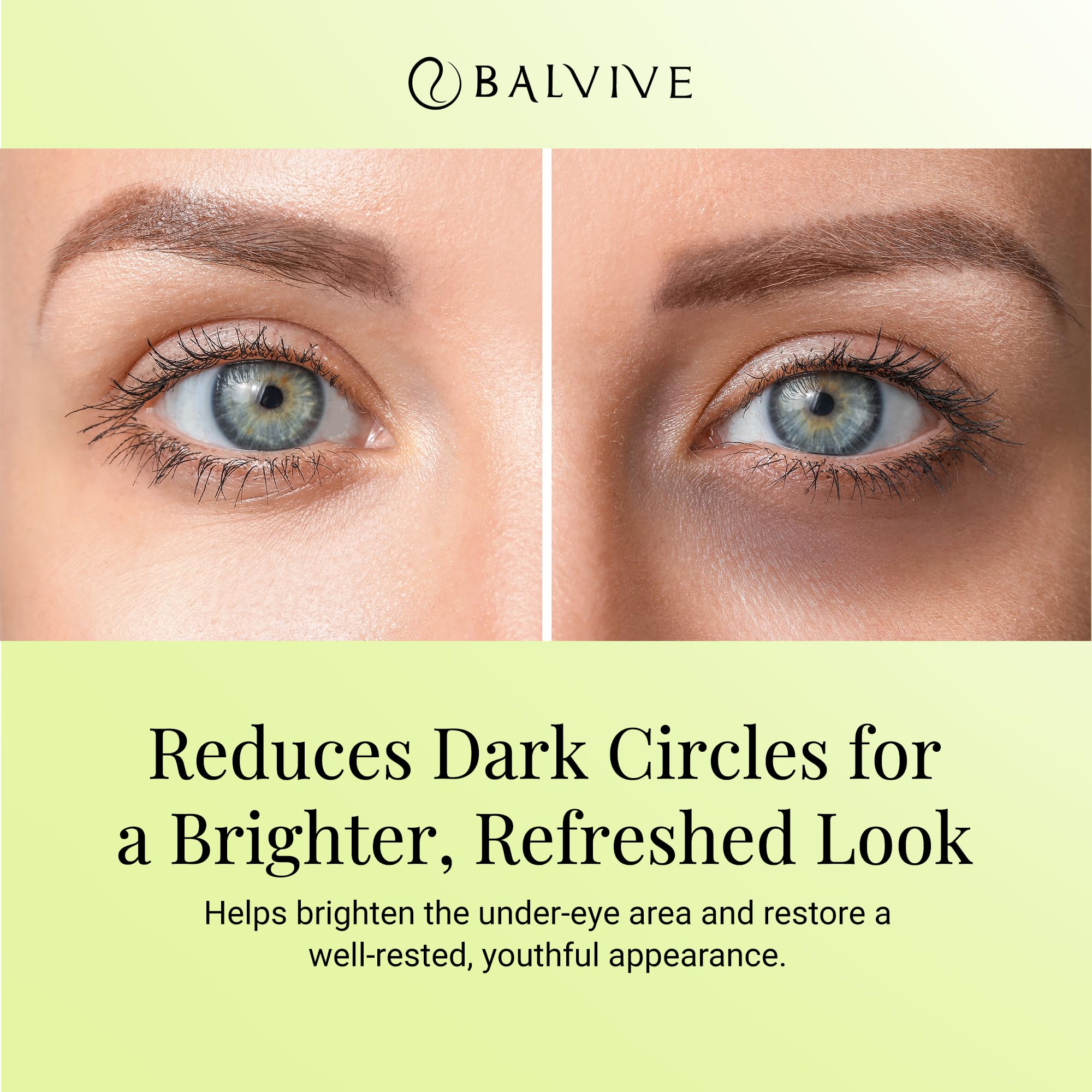 BALVIVE caffeine eye cream close-up showing smooth texture