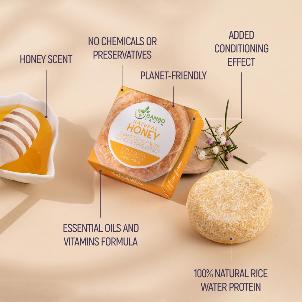 BAMBOEARTH plant-based oils and butters in the bars provide gentle cleansing.