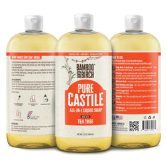 Pump foaming action of Bamboo and Birch Castile Soap Liquid for versatile cleansing