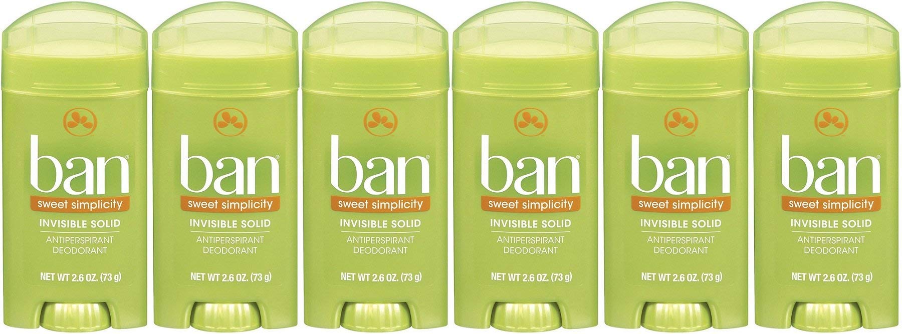 Ban Sweet Simplicity pack6 bottles with invisible solid deodorant for all-day freshness