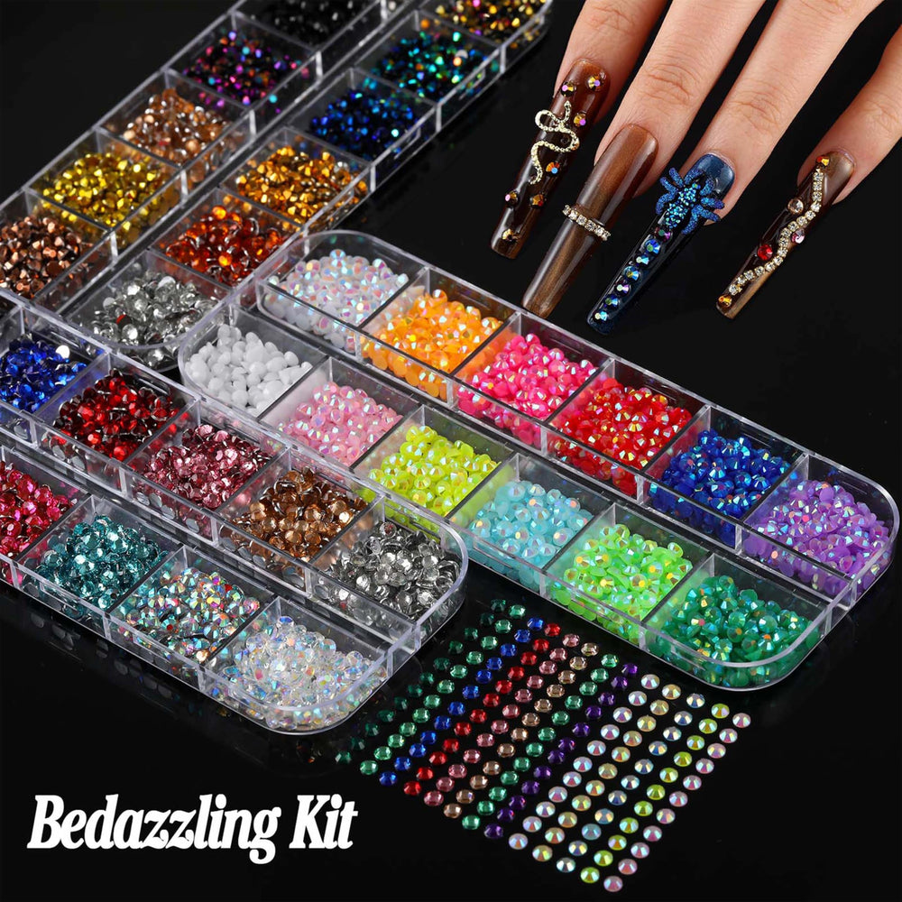BANA ART DIY nail kit glue-dots for precise gem placement