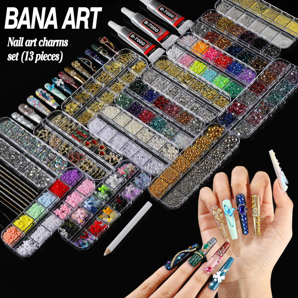 BANA ART crown charm adds regal detail to nails
