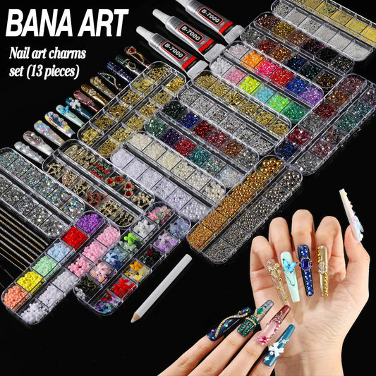 BANA ART crown charm adds regal detail to nails