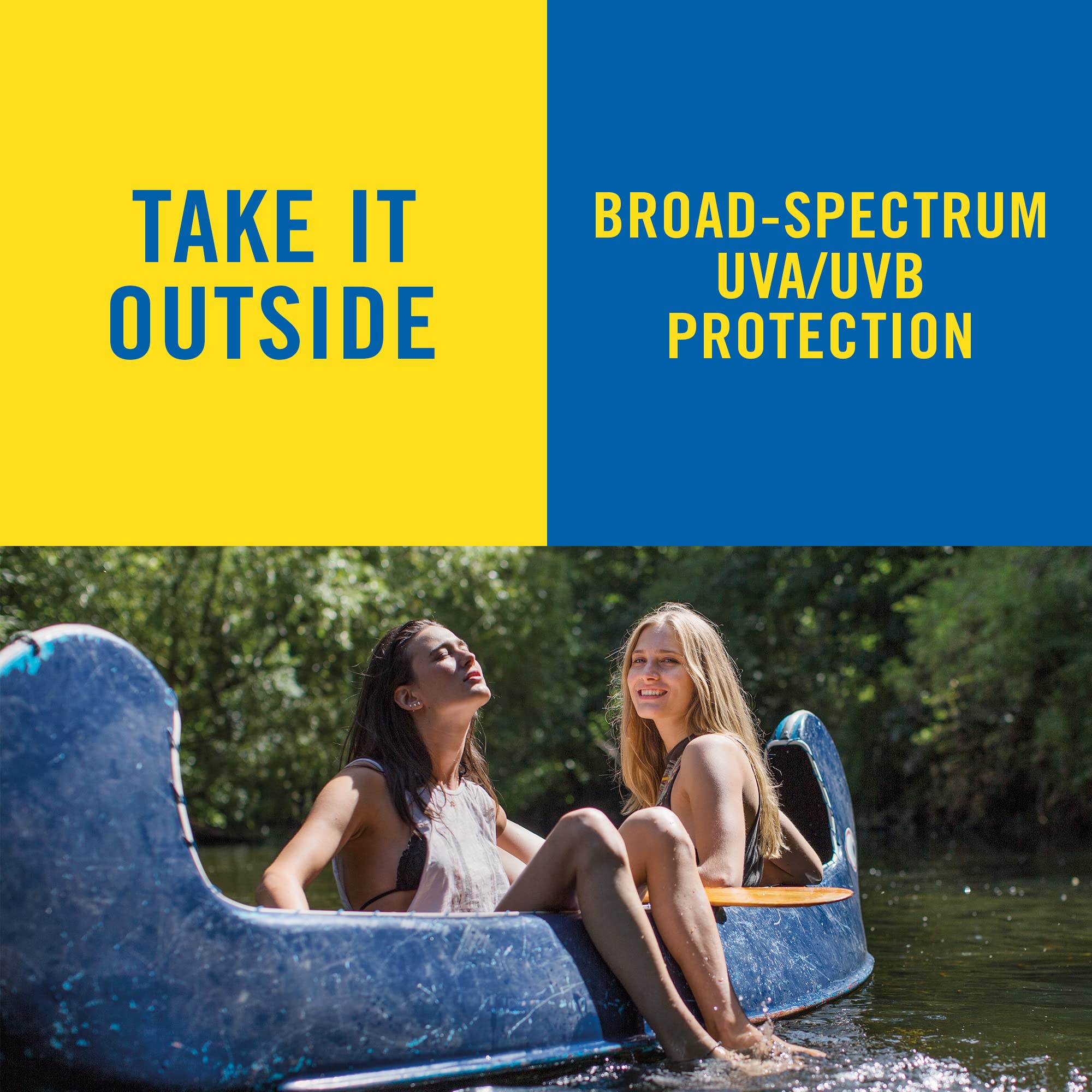 Water resistance indicator showing 80 minutes on Banana Boat SPF 4 oil.