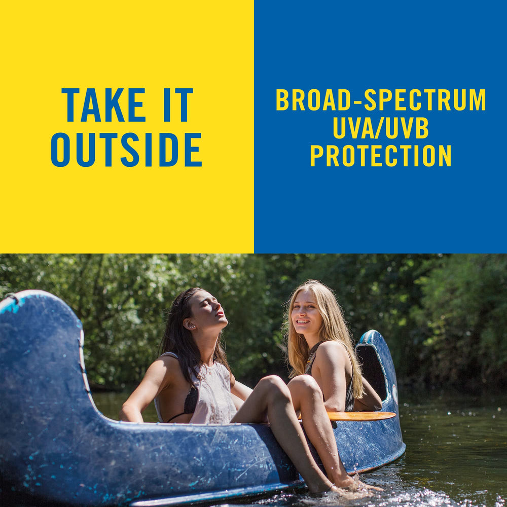 Water resistance indicator showing 80 minutes on Banana Boat SPF 4 oil.