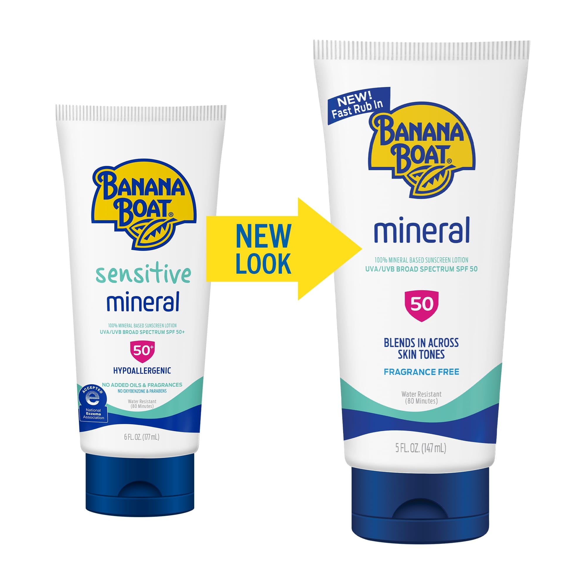 Banana Boat Mineral SPF 50 lotion pump for easy application