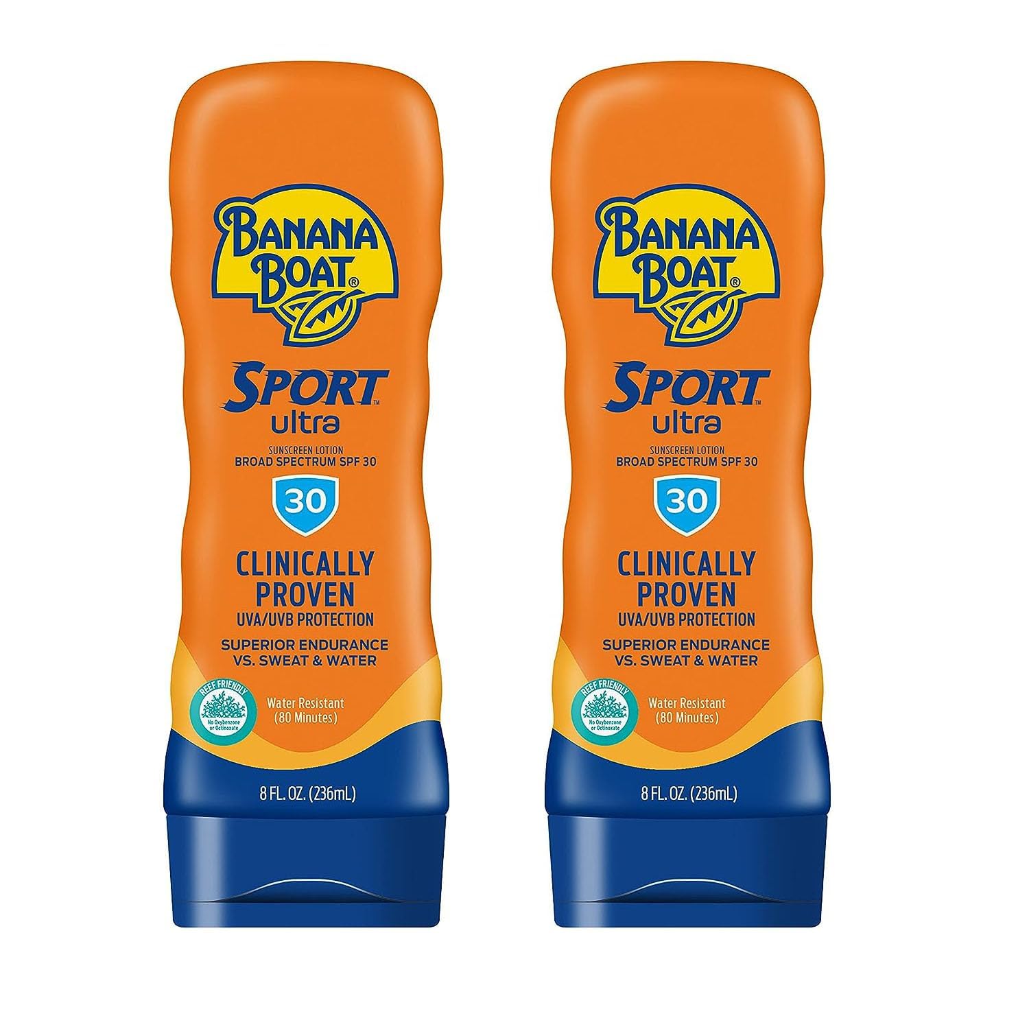 Banana Boat Sport Performance SPF 30 bottle front view for outdoor sport protection