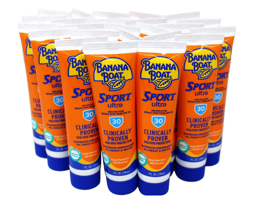 Banana Boat packaging design highlights travel friendly 24 count set