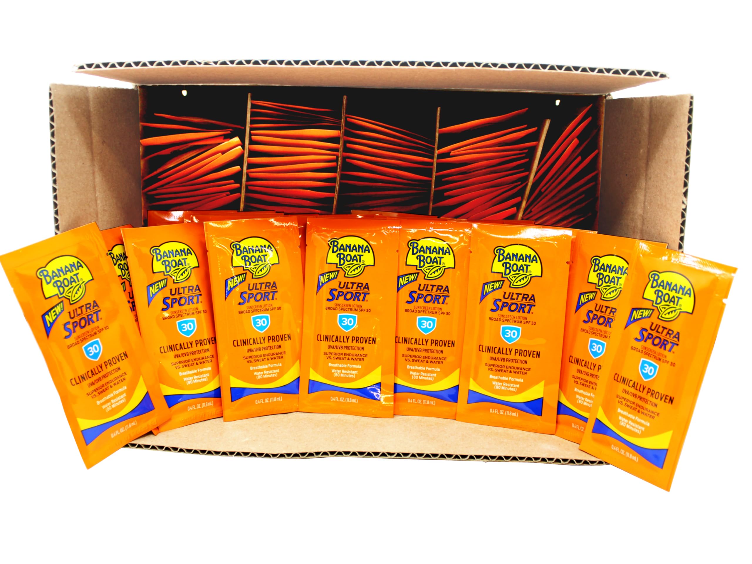 Banana Boat Ultra Sport sunscreen demonstrates 80-minute water resistance during activity.