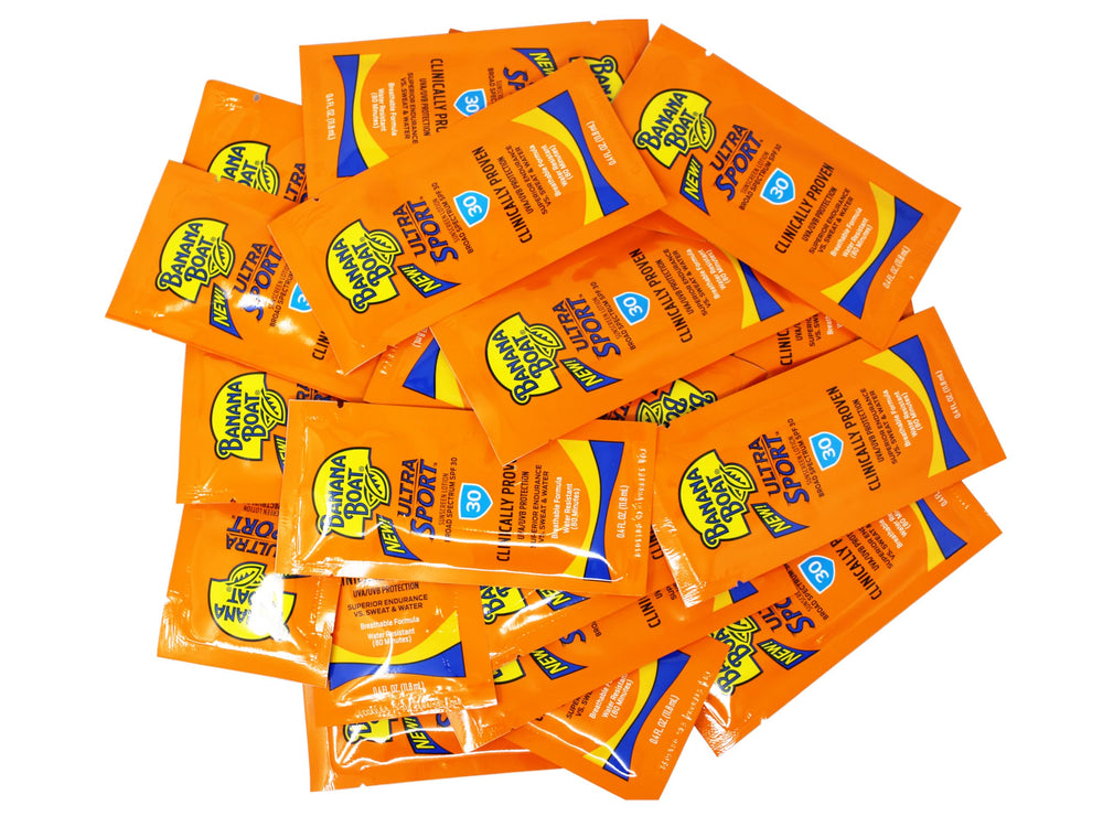 Banana Boat Ultra Sport travel packets ideal for sports bags and travel.