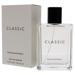 Banana Republic Classic on dresser display suggests versatile, day-to-night fragrance use.