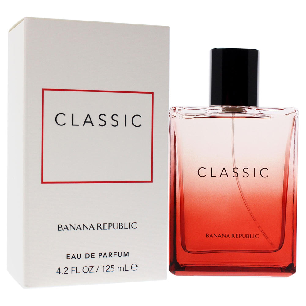 Banana Republic Classic Red top notes close-up, citrus-forward opening for fresh appeal.