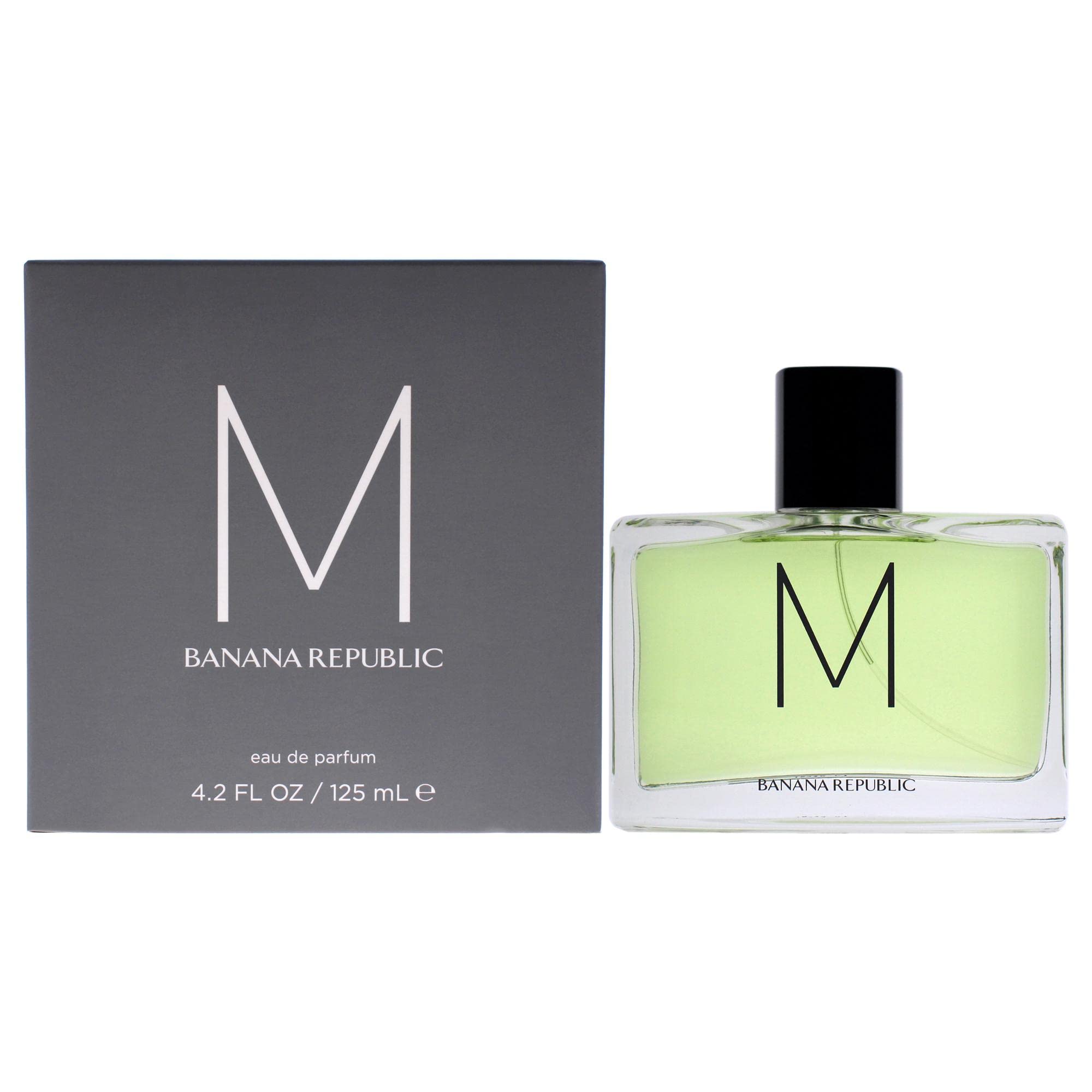 Banana Republic M Men EDP spray bottle highlighting citrus notes for casual wear.