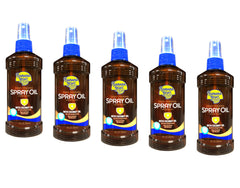 Banana Boat Deep Tanning Spray bottle with coconut oil for deeper tan and moisturized skin.