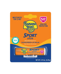 Banana Boat Sport Performance Lip Balm SPF 50 seven-pack, ready for outdoor sports use.