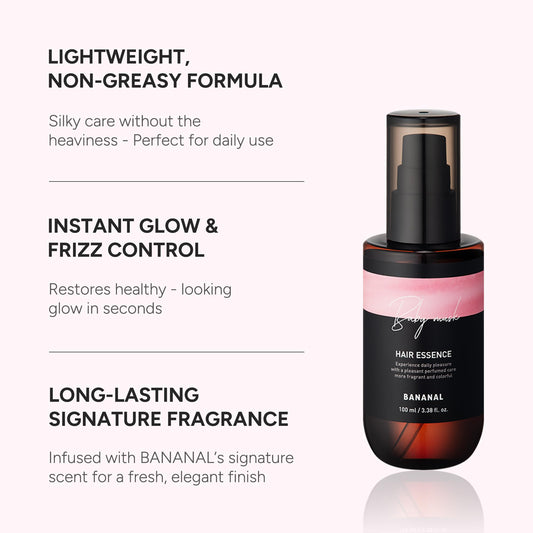 BANANAL 2-in-1 pour shot highlights clean, non-greasy finish for daily use