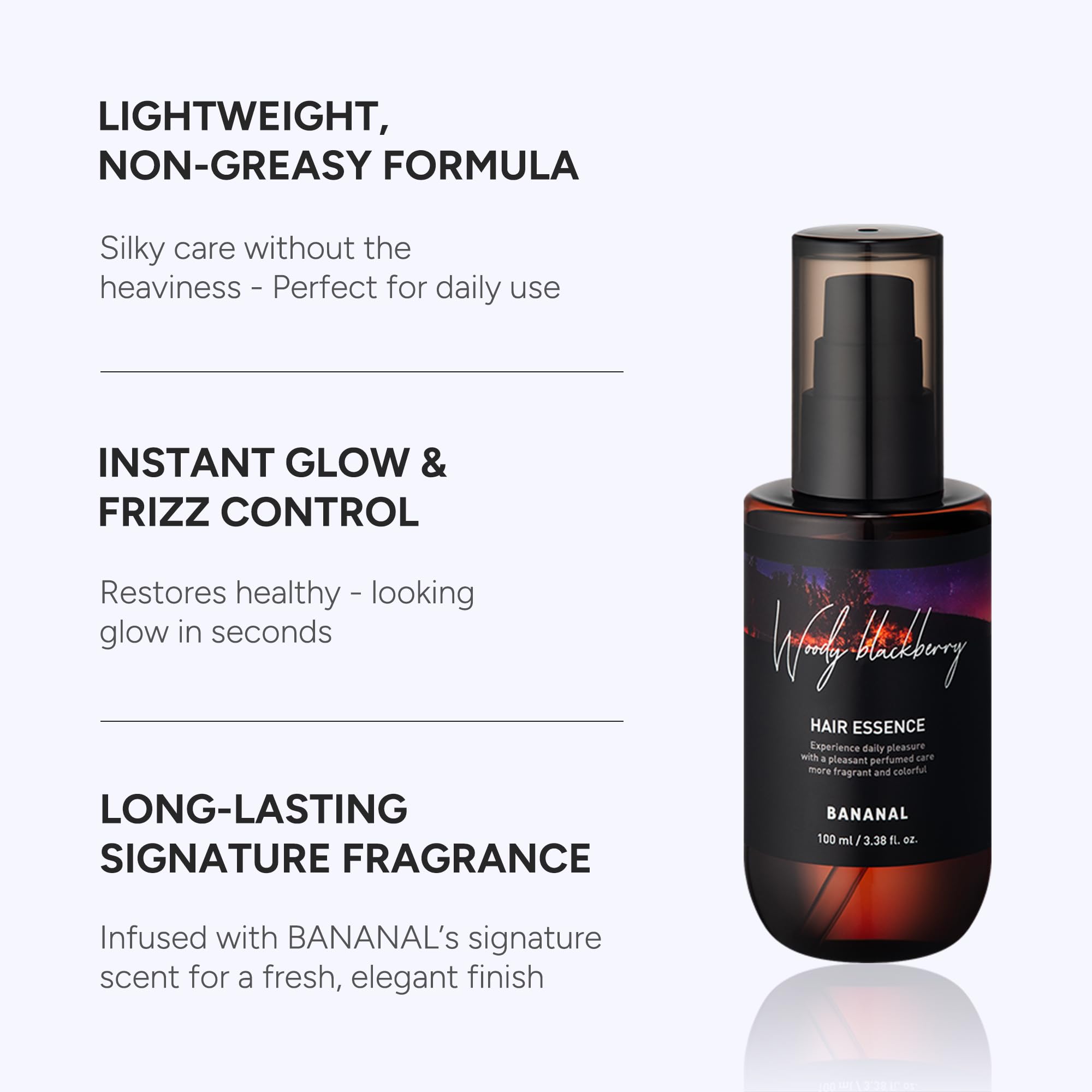 BANANAL argan oil blend drops highlight rich hydration for smoother mid-lengths and ends.