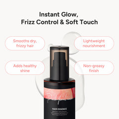 BANANAL glossy finish after use hints at frizz reduction and smooth strands