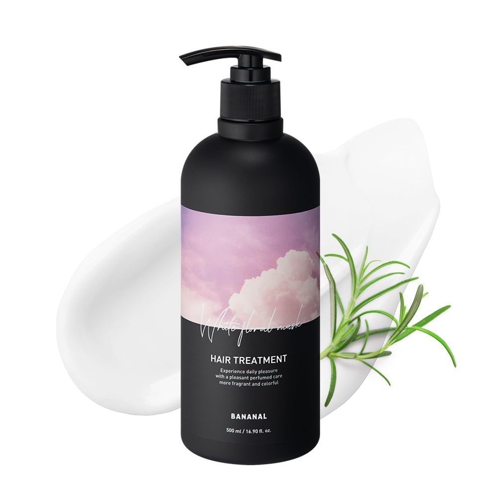 BANANAL Korean Hair Treatment bottle close-up highlighting protein-rich formula for damaged hair