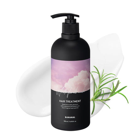 BANANAL Korean Hair Treatment bottle close-up highlighting protein-rich formula for damaged hair