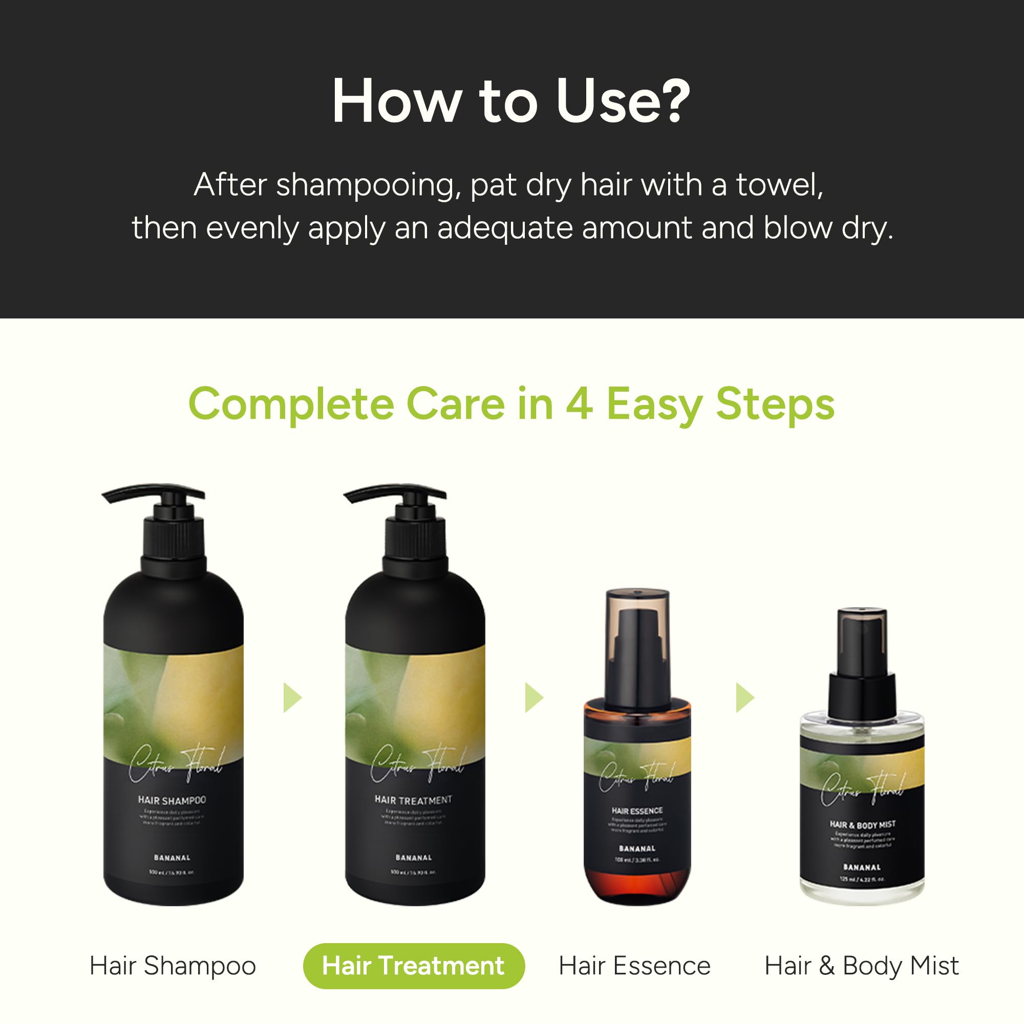BANANAL bathroom scene part of daily hair care routine