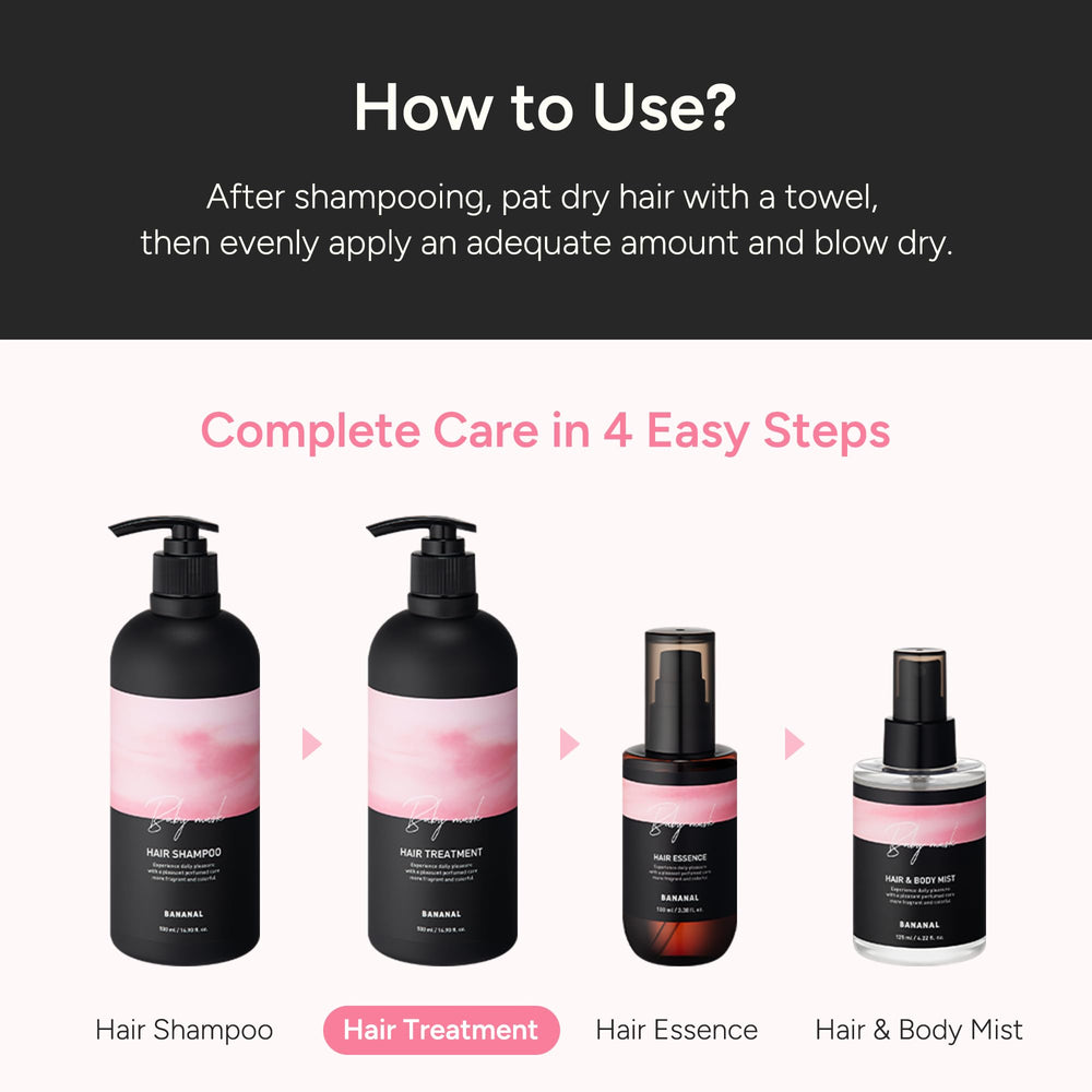 BANANAL finished look reveals soft, glossy hair with lasting manageability