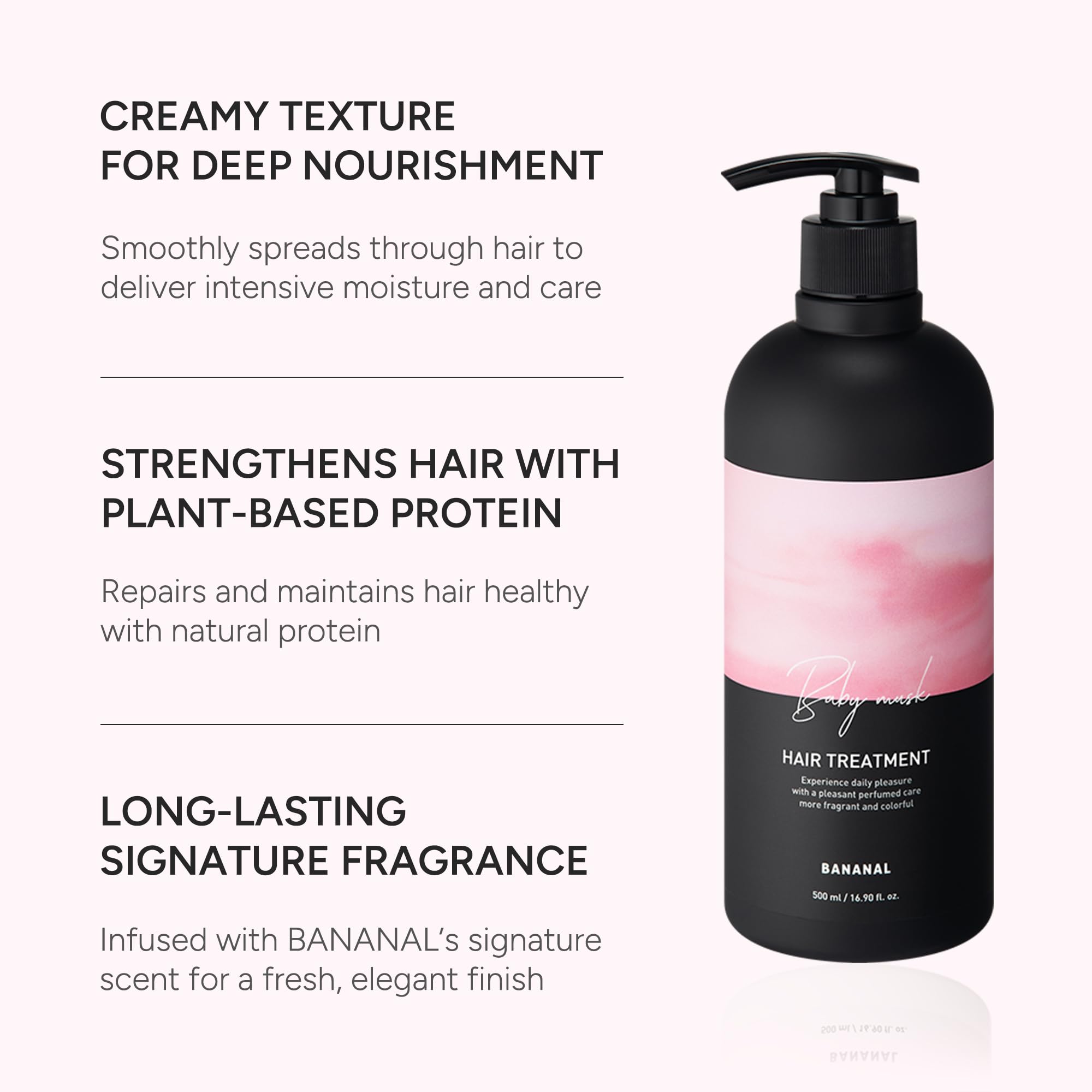 BANANAL conditioner label – botanical blend promoting scalp calm and balanced care