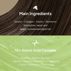 BANANAL hair application on length shows smooth distribution.