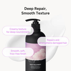 BANANAL Korean Hair Treatment hair section after washing with smooth, frizz-free look