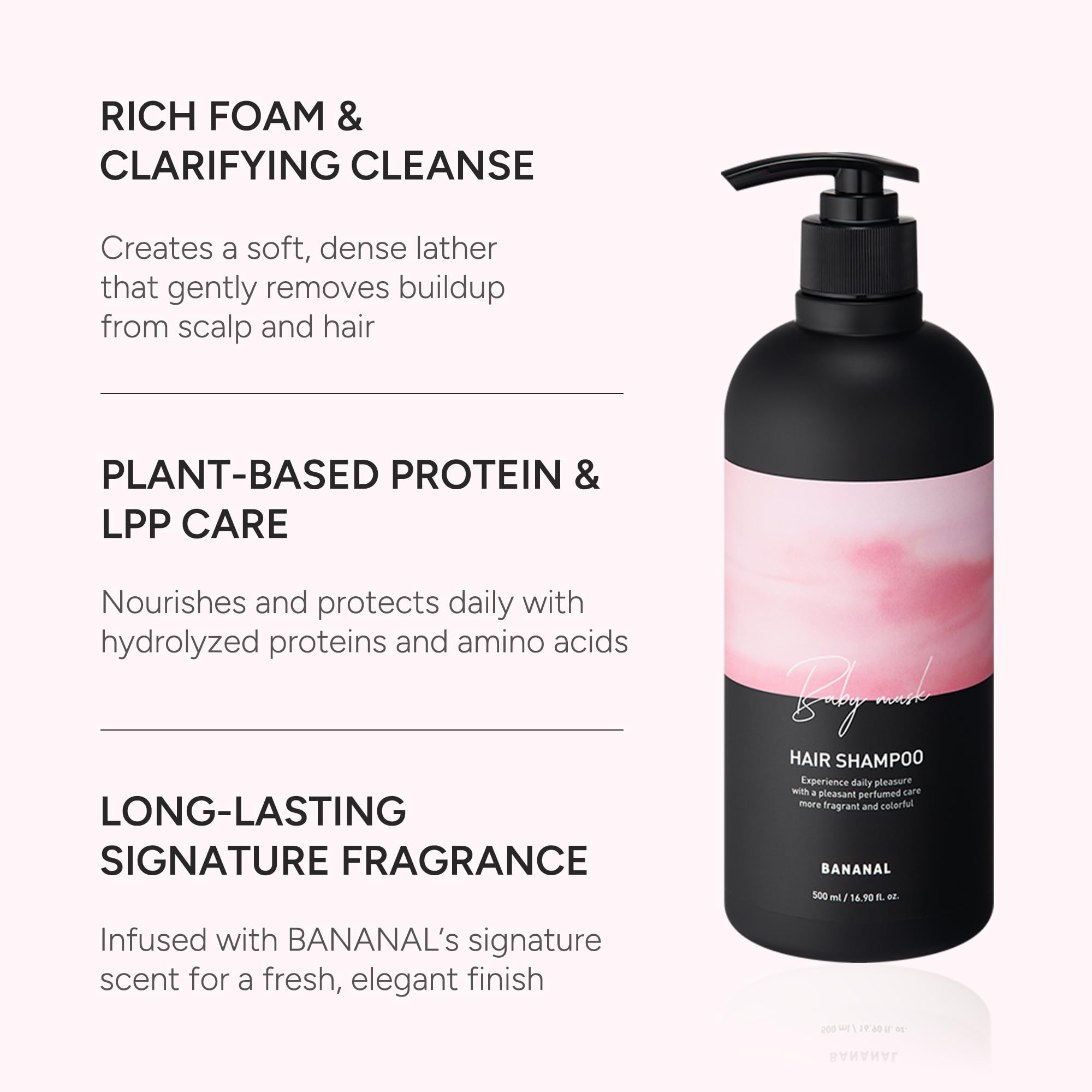 BANANAL Rosemary Shampoo creamy foam lather during cleansing