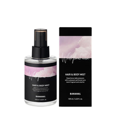 BANANAL Perfumed Hair Mist bottle on display showing premium packaging
