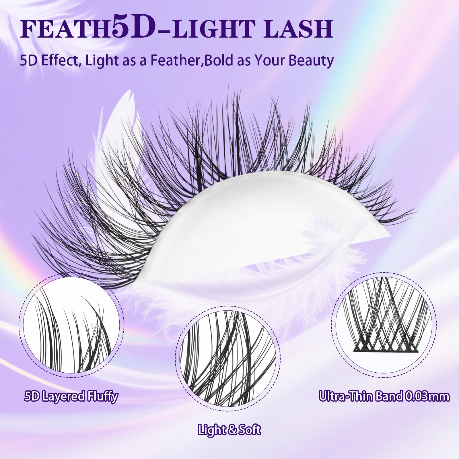 Bandqaugen lash clusters with 8-18mm lengths for natural to dramatic styles.