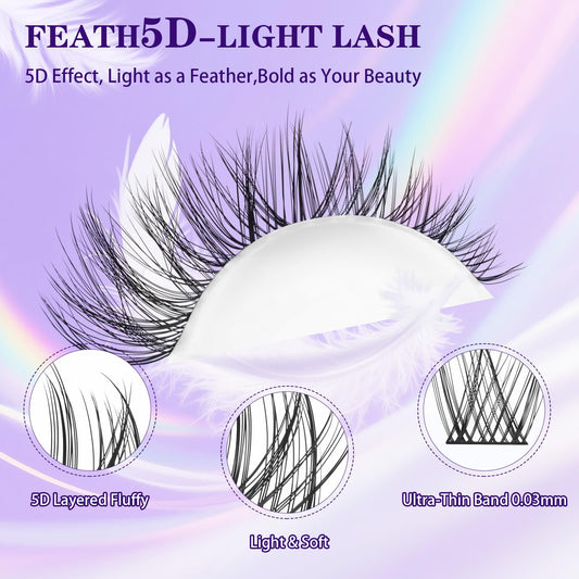 Bandqaugen lash clusters with 8-18mm lengths for natural to dramatic styles.