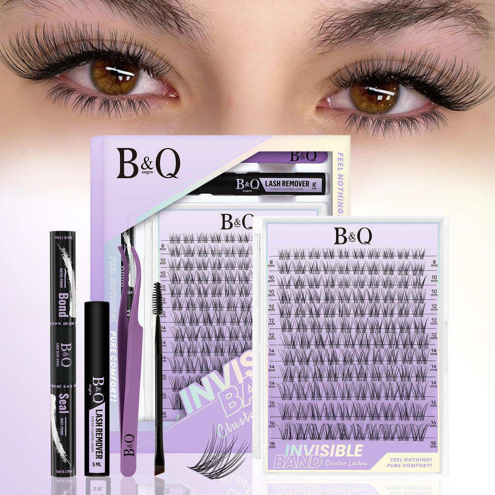 B&Qaugen Flora lash clusters kit close-up for natural daily lash enhancement.
