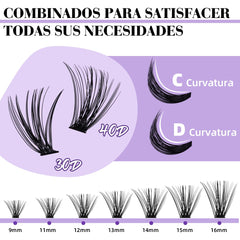 B&Qaugen 30D+40D mixed lashes for natural to glam looks