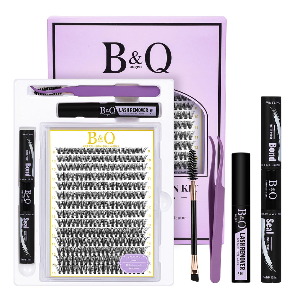 BandQaugen lash clusters tray displaying 280 pieces for DIY lashes