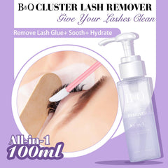 B&Qaugen lash remover application with cotton pads supports smooth removal of glue