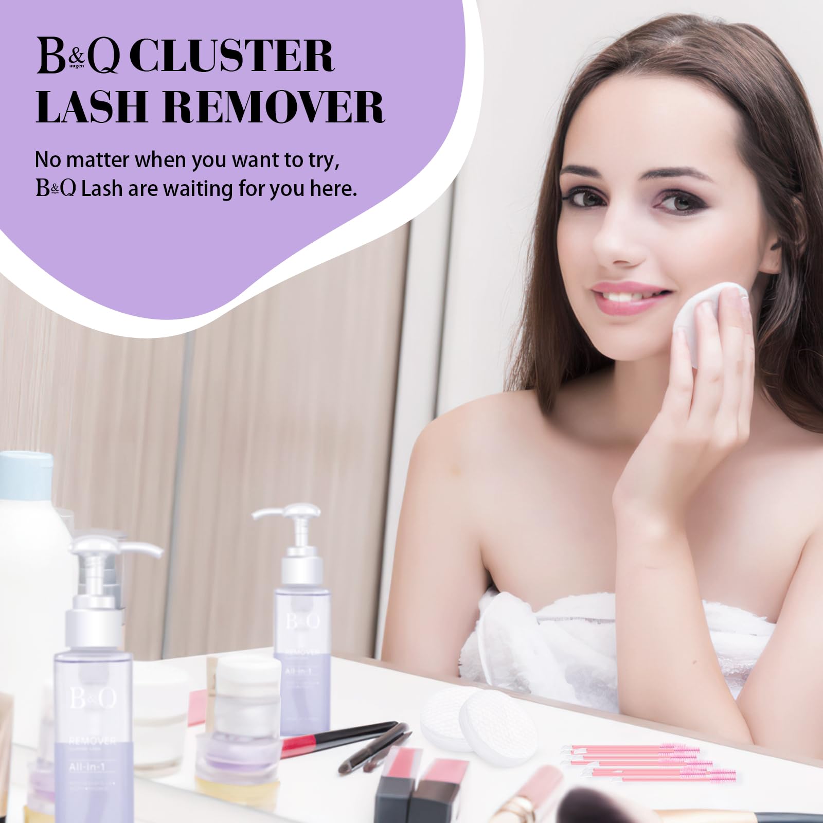 Front packaging of B&Qaugen Lash Remover for easy shopping decisions