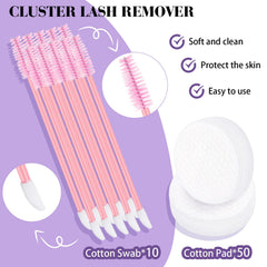 Soft cleansing pads with B&Qaugen remover for gentle lash cleanup