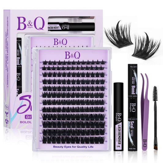 B&Qaugen Manga Lash Clusters Kit packaging shows travel-friendly, DIY solution for quick at-home lash drama