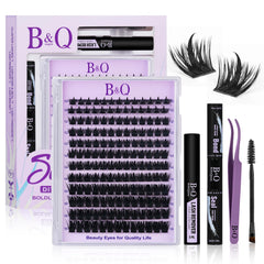 B&Qaugen Manga Lash Clusters Kit packaging shows travel-friendly, DIY solution for quick at-home lash drama