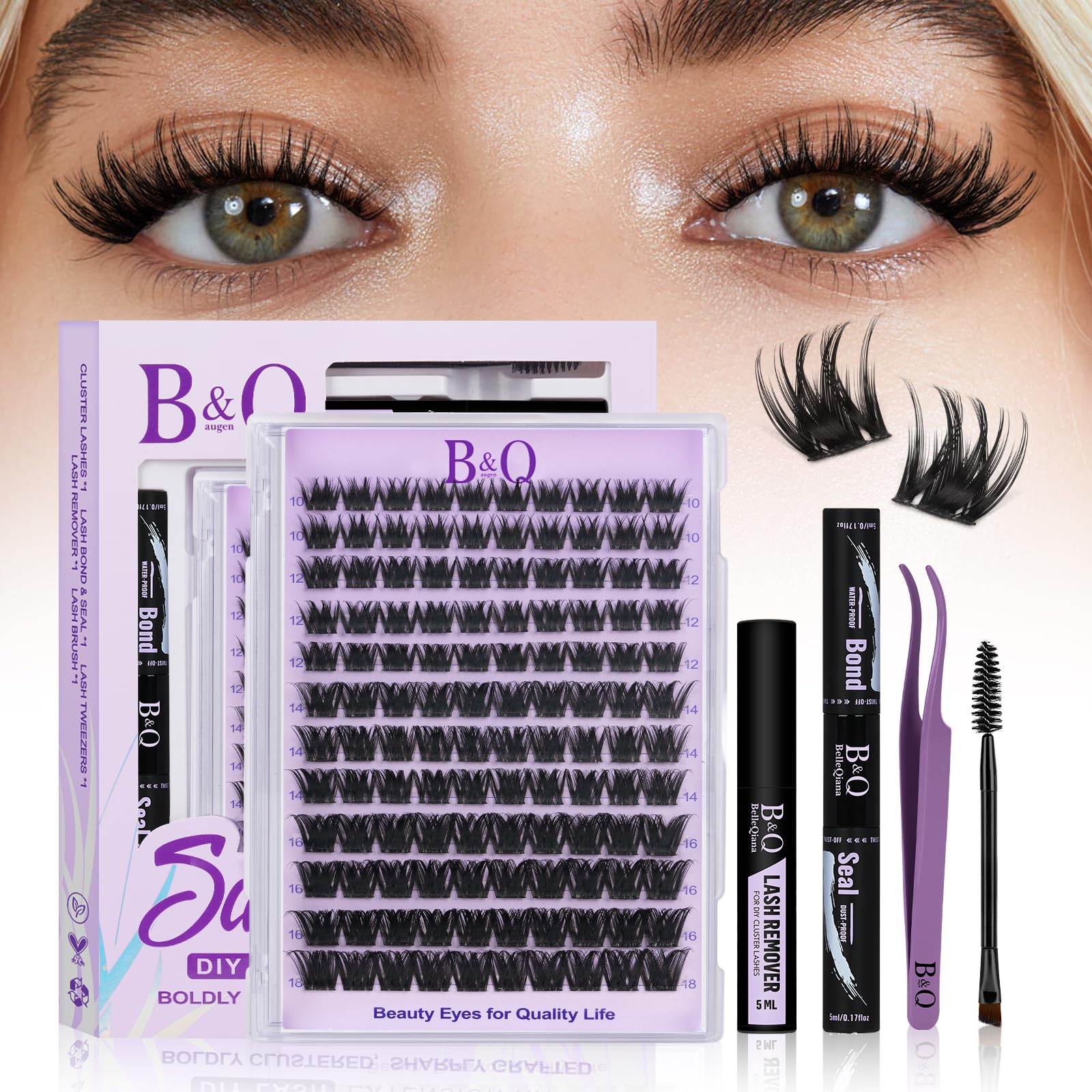 BandQaugen Manga Lash Clusters Kit SalonSpike 05 assembly for easy at-home lash DIY.