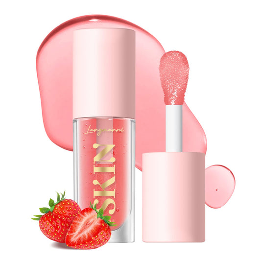 Bangfeng hydrating lip glow oil cherry bottle provides bright shine and moisture.