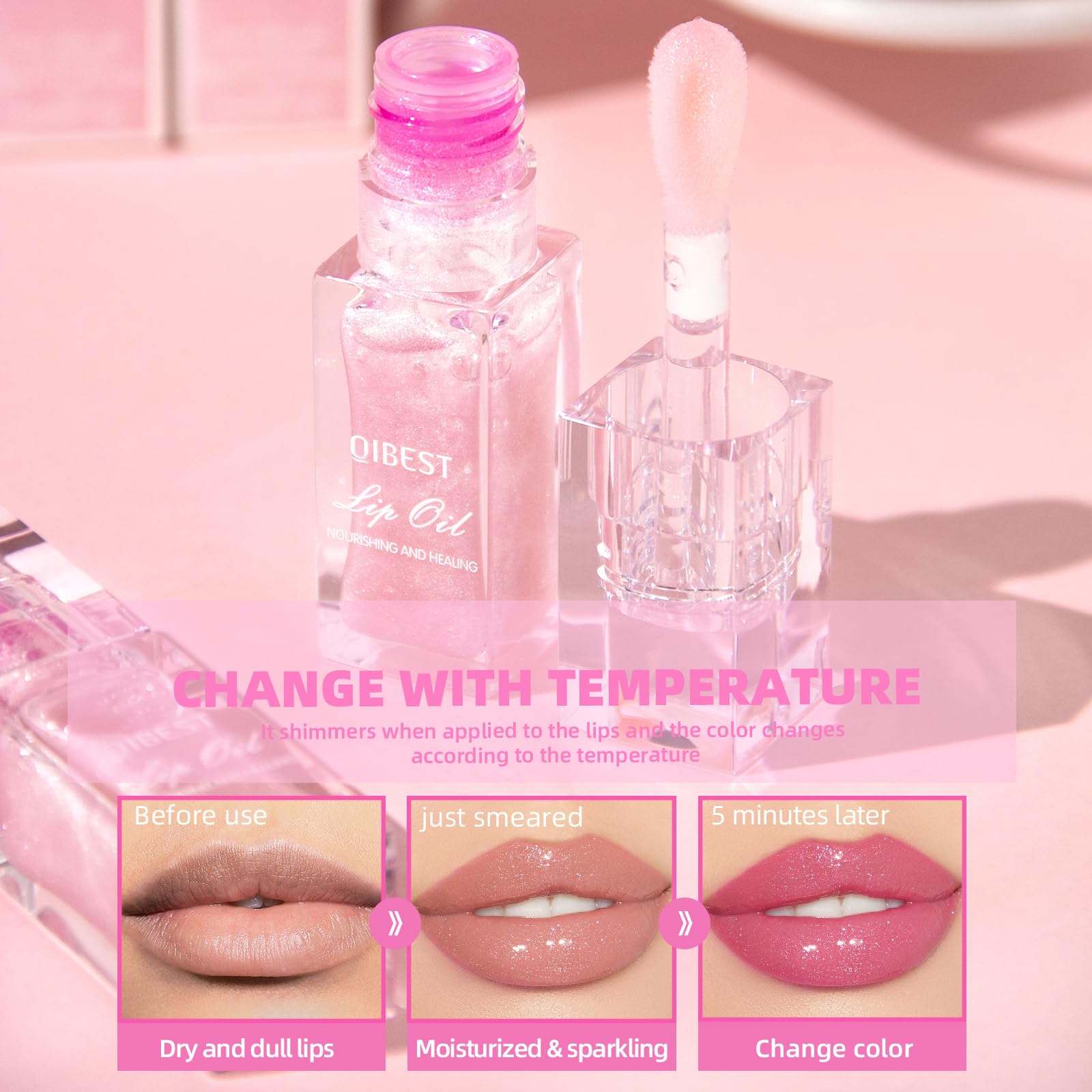 Bangfeng lip oil providing plump hydration and softness