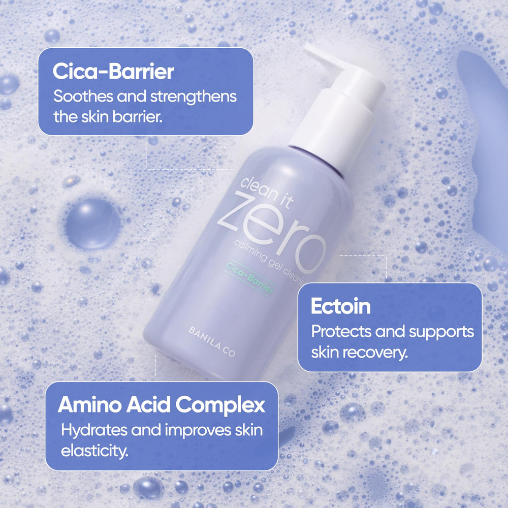 BANILA CO Clean It Zero Calming Gel Cleanser with Centella ingredient in the formula