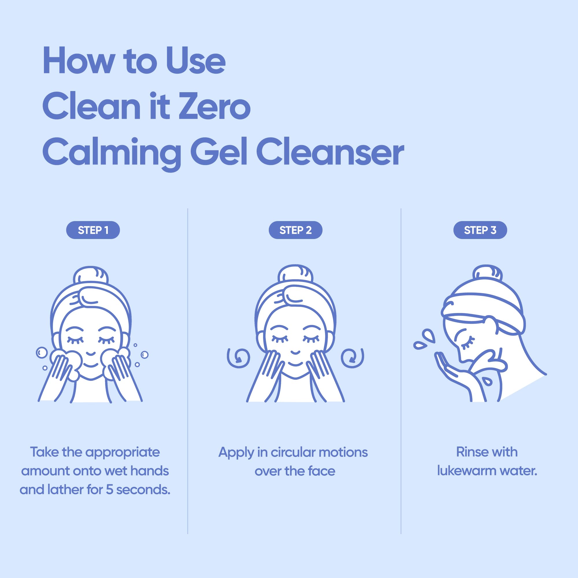 BANILA CO Clean It Zero Calming Gel Cleanser being applied on face