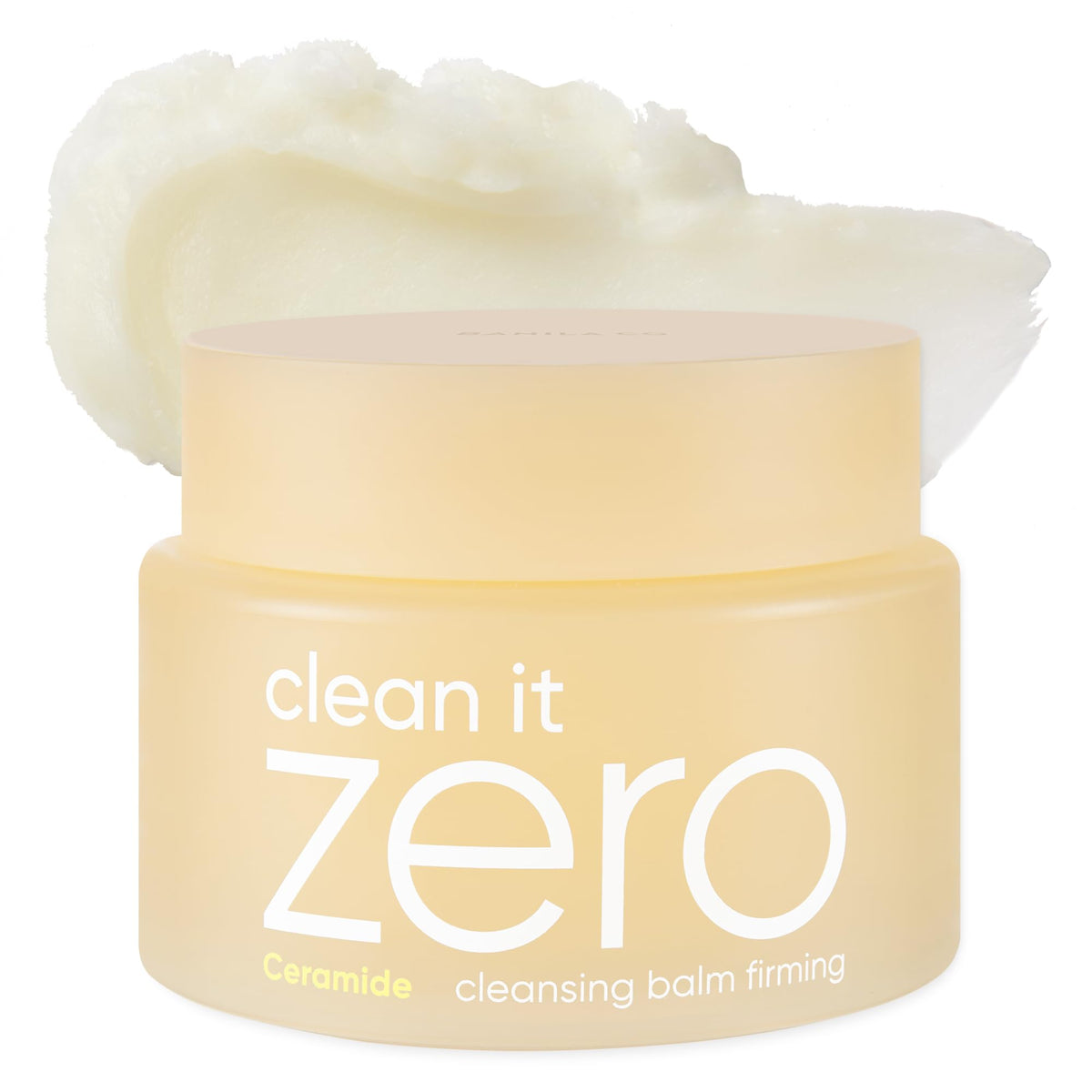 BANILA CO Clean it Zero Firming Cleansing Balm jar showing nourishing, makeup-removing texture