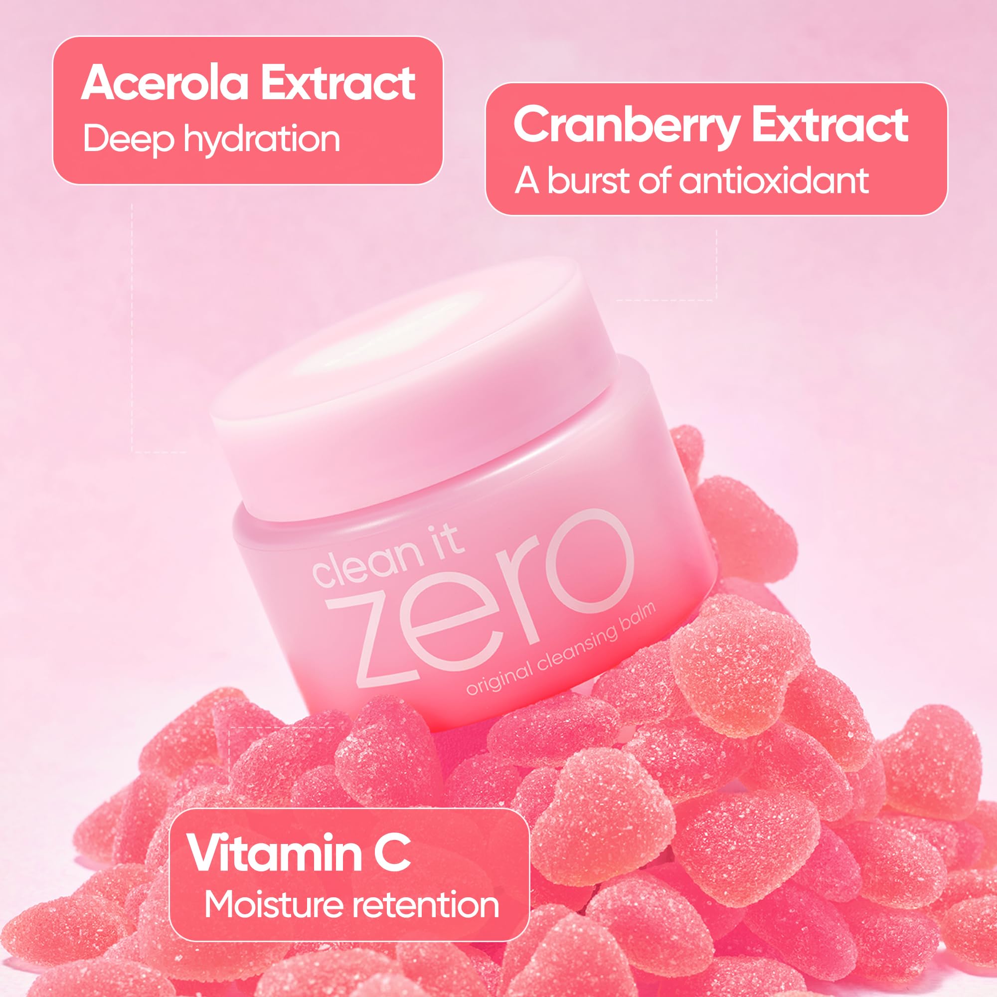 BANILA CO Clean It Zero Original Heart Edition balm-to-oil action on face