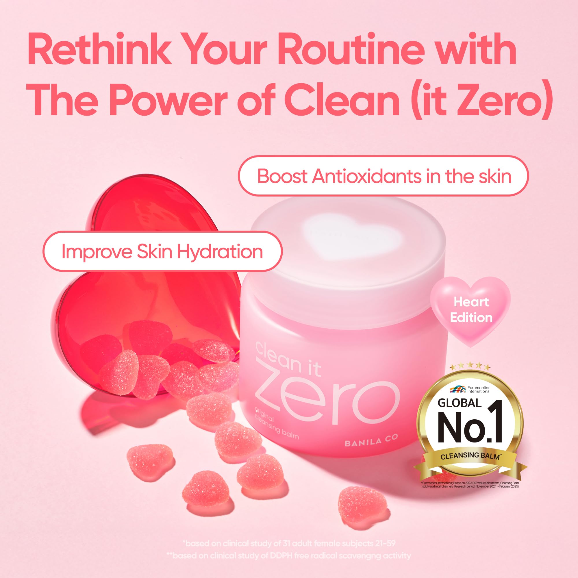 BANILA CO Clean It Zero Original Heart Edition sherbet texture close-up